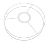 Zerodeko Supporto Anello Paralume in Ferro Massiccio Bianco per Lampade da Scrivania e Lampadari Fai da Te Struttura Vintage e Coprilampada Decorativo