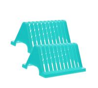 Zerodeko Supporto Facile Pulizia e Laboratorio Vetrini 2 Pezzi per da Asciugatura in Plastico Verde Struttura Verticale Efficiente Compatti in Laboratori