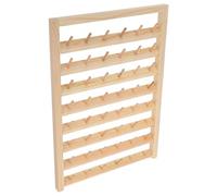 Zerodeko Supporto per Bobine in Legno da Tavolo per Fili da Cucito e Maglieria Porta Bobina Compatto per 48 Bobine Uso Domestico e Hobby