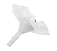 Zerodeko Supporto per Bouquet Nuziale in Plastica e Pizzo, Piccolo | Schiuma Floreale e Nastro in Pizzo, per Composizioni, Atelier e Fai, Finitura Leggera Colore Casuale