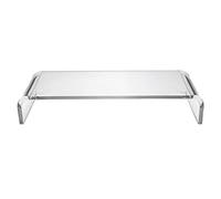 Zerodeko Supporto per Monitor per Ufficio e Acrilico Bianco, Organizer da Scrivania Multifunzionale Efficienza Lavorativa e Riduce Affaticamento al Collo