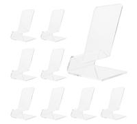 Zerodeko Supporto per Telefono da Scrivania in Acrilico Trasparente, Set da 10 Pezzi, Accessori da Ufficio Minimalisti per Cellulare, Organizer da Tavolo per Smartphone