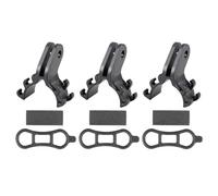 Zerodeko Supporto per Torcia da Bicicletta Pieghevole 3 Set in Plastica e Silicone Leggero Staffa Porta Numero per Ciclismo Antiscivolo e AntiGraffio