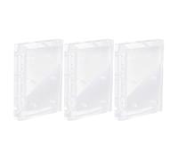 Zerodeko Supporto Porta Punte per Trapano per Manicure Trasparente in Acrilico 3 Pezzi 6 Fori, Organizer Rettangolare Compatto per Uso Domestico e Saloni Professionali
