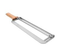 Zerodeko Tagliapane Seghettato Regolabile in Acciaio Inox Guida Spessore | Pane, Toast e Torte, Stabile nel Taglio, Uso Domestico, Dimensioni 40, 50x7, 50x2, 00cm, Argento