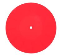 Zerodeko Tappetino Microforato Protettivo e Miglioramento Qualità Audio Controllo Vibrazioni Tappetino in Silicone Rosso per Giradischi per Dischi in Vinile