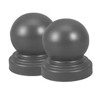 Zerodeko Tappi per Pali in Ferro 2 Pezzi, Coperture per Corrimano da 60 Mm, Design Antiruggine e Sicurezza, Stile Classico Elegante per Scale e Recinzioni da Giardino