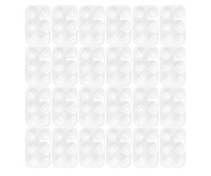 Zerodeko Tavolozza per Acquerelli Rettangolare in Plastica Bianca 40 Pezzi Vassoio per Mescolare Colori 6 Scomparti Compatta e Portatile per Artisti e Pittura in Viaggio