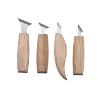 Zerodeko Testina di Taglio in Acciaio Cromo-vanadio per Intaglio del Legno, Utensile Manuale Punta in Metallo Lucidato e Impugnatura Confortevole per Laboratori di Scultura