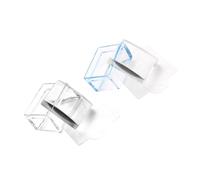 Zerodeko Timbro per Manicure Fai da Te 2 Pezzi in Plastica Trasparente e Blu, Strumento per Nail Art Femminile, Accessori per Saloni e Uso Domestico, Stampini Unghie per Decorazioni