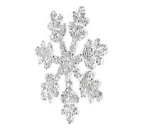 Zerodeko Toppe Termoadesive con Pietre Decorative a Forma di Fiocco Invernale in Resina Argento, Pratiche e Versatili per Decorare Abbigliamento e Costumi