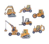 Zerodeko Toppe Termoadesive in Poliestere e Set 7 di Te Ricamate a Forma di Auto da Ingegneria da per Jeans e Abbigliamento per per di Cucito e Decorazione Cucito Fai Decorazione