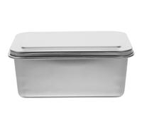 Zerodeko Tortiera Rettangolare in Acciaio Inox con Coperchio, Resistente e Sicura, Design Semplice e Aspetto Elegante per Dolci e Tiramisù in Casa