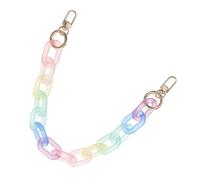 Zerodeko Tracolla per Borsa in Acrilico 40 CM Catena Rimovibile Color Arcobaleno per Mini Tote e Borse a Mano