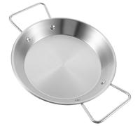 Zerodeko Vassoio per Frutti di Mare in Acciaio Inox con Doppio Manico | Piatto per Picnic e Riunioni Familiari, Superficie Liscia, Colore Argento, Facile da Trasportare