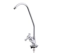 Zerodis 1/4 ''In Lega di Zinco Doppia Testa Rubinetto Cromato Osmosi Inversa Connessione Veloce Filtro Acqua Potabile Rubinetto Della Cucina