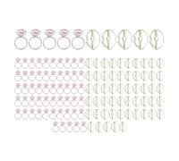 Zerodis 100 Graffette Carine, Labbra a Forma di Anelli di Diamanti, Metallo, Processo di Galvanostegia Antiruggine, Leggere, Portatili, per Divertimento, Forniture per Ufficio, Regali