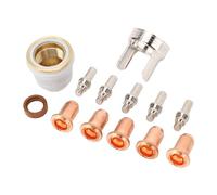 Zerodis 13pcs Kit di Consumo di Taglieri di 5 Elettrodi 5 Ugelli a Turbinatura della Protezione Anello di Protezione per Pt-60 Pt60 IPT-60 IPT60 PT-40 PT40 IPT-40 IPT40 con Insolata in Ottone in