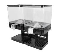 Zerodis 2 Pezzi 2 Contenitori per Alimenti, Dispenser per Cereali da Banco con Struttura in PET Ermetica per Mantenere la Freschezza Fino a un Mese e capacità di 3,7 litri. Contie (BLACK)