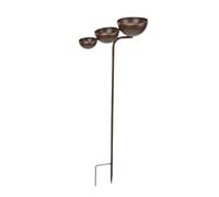 Zerodis 3 Ciotole Raccolta Pioggia Decorazione da Giardino, Multi-Livello | Percorsi d\'acqua a cascata a tre livelli, base di terra spessa e biforcuta, doppia stazione di alimentazione e bagno,