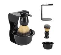 Zerodis 3 in 1 Kit da Barba da Uomo Professionale Strumenti per la Pulizia del Viso Pennello Barba Tavolo da Barba e Ciotola da Barba Set Barba Completo Adatto Tutti Gli Uomini