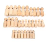 Zerodis 30 Pezzi di Legno Incompiuto do -le -te Stesso Kit di Pittura delle | Materiali di Superficie Liscia e Assicurazione Artistica e Artigianale, Formazione Sulle possibilità dei Bambini