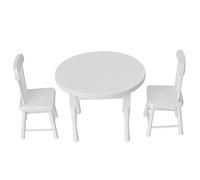 Zerodis 3PCS 1: 12 tavolo di casa giocattolo e modello di sedia mini scena Mini mobili mobili accessori casa di gioco cognitivo dono di gioco