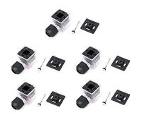 Zerodis 5 Pcs Tappo di Indicatore Trasparente, Tappo Elettrico a Vite 12 V Connettore DC Non Cavo con Luce Adatta per la Pressione Dell'acqua Spettle Volvola Bobina (24V)
