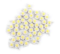 Zerodis 50 Pz LED Chip ad alta potenza, Super Bright SMD COB Emettitore di luce Componenti diodo 1W Illuminazione fai da te per Proiettore Spotlight ad alta potenza (Bianco Caldo)