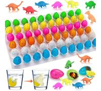 Zerodis 60 Pezzi Simulazione Giocattolo di Uova di Dinosauro Gioco da cova in Crescita Giocattoli Colorati Dragon Giocattoli cognitivi della Prima Infanzia per Bambini Giochi di