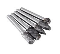 Zerodis Abrasivi Utensili Rotanti in Acciaio Versatili per la Lavorazione e l'artigianato dei Metalli Gambo 6 Mm e Testa 10 Mm Ideale per Officine Meccaniche e Artigiani Frese per Frese Al