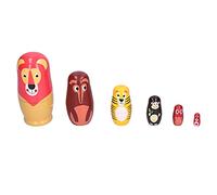 Zerodis Accessori da Scrivania Bambole Simpatici Animali della Foresta Modello Bambole Fatte a Mano in Legno per Bambini con Bordi Lisci Lucidi per Decorazioni per la Casa Regalo di Compleanno di