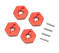 Zerodis Accessori per Auto Modello Accoppiatore in Lega di Alluminio per Auto 1/16 Rc Facile da Installare E Durevole per E Slash 4Wd Summit Rc Adattatore per Esagonale Ruota (rosso)