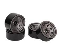 Zerodis Accessori per Modellini di Auto Set di Cerchi in Acciaio in Lega di Zinco per Axial Scx10 Scx10 Ii Iii Crawler Performance 4 Pezzi Rc Cerchi 1,9 Pollici Durevoli (GRAY)