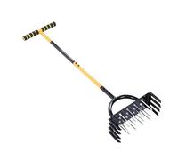 Zerodis Aeratore per Prato, 16 Punte 8 Nuclei Aeratori per Prato Manuali dal Design Durevole e Antiruggine con Impugnatura Ergonomica a T per Uso in Giardino