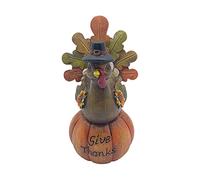 Zerodis Altre Decorazioni per il Giardino Dipinto a Mano Ornamento di Tacchino per il Ringraziamento e la Vibrante Decorazione del Giardino Vibria di Natale 7.5x8x12cm per l'ufficio di Casa e