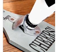 Zerodis Altri Utensili da Accessori Apribottiglie Legno e Acciaio Facile Apertura con una Sola Mano per il Patio della Grotta dell'uomo e la Vintage Montaggio a Parete (2)