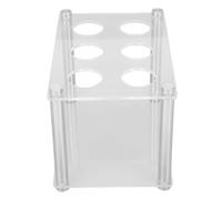 Zerodis Altri Utensili per la Casa Bottiglie Aromatiche Stand Organizer Acrilico Trasparente Ripiano di Supporto Rettangolare 6 Fori Portabottiglie per Feste Home Office Cartuccia Portaoggetti