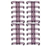 Zerodis Anelli di Rilegatura, Anelli a Fogli Sciolti Segmentati in Plastica Trasparente, 20 Pezzi 11 Mm, Contengono 60 Fogli per Insegnanti, Studenti, Ufficio, Scuola, Gestione delle Pagine e (Viola