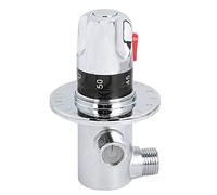 Zerodis Attrezzatura per il Bagno Valvola di Controllo della Temperatura in Ottone Massiccio Rubinetto Miscelatore per Doccia Antiscottatura Adatto per Bagni Domestici e Sistemi di Scaldabagno