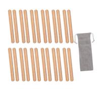 Zerodis Bacchette Ritmiche in Legno, Strumenti a Percussione in Legno di Faggio Premium, 24 Pezzi per attività in d Educazione Musicale