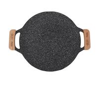 Zerodis Bistecchiera Rotonda per Barbecue in Antiaderente per Campeggio (Grande: 50 cm)