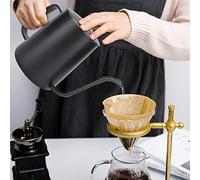 Zerodis Bollitore a Collo di Cigno in Acciaio Inossidabile Vaschetta per Versare Sulla Caffettiera 350ml 600ml Beccuccio Lungo e Stretto Punta Fine Compatto per Gli Utenti di Tè e Caffè in Campeggio