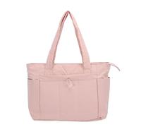 Zerodis Borsa Tote da Donna in Tessuto Oxford, Borsa a Tracolla per Laptop Impermeabile con Tasca Laterale, Scomparto Imbottito Morbido di Grande capacità, Adatta per Laptop da 15,6 (PINK)