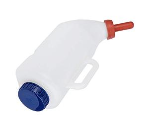 Zerodis Bottiglia per il Latte per Vitelli con Tettarella Staccabile, 4 L, Maniglia, Attrezzatura per L'alimentazione degli Animali da Allevamento Distributore d'acqua