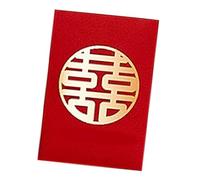 Zerodis Buste H Icrafts Confezione da 6 Buste Hongbao con Denaro Portafortuna con Carta Speciale per le Celebrazioni del Capodanno Lunare, Matrimonio Cinese, Rosso (Tipo 2)
