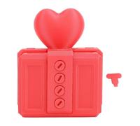 Zerodis Cassetta Fastidiosa con Viti, 3,1x3.1x4.3in PLA Prank Stamping Squarte per i Regali di Anniversario per le Donne Bambini (rosso)