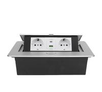 Zerodis Ciabatta Pop-up, Presa USB Incorporata da 20 W a Ricarica Rapida, Resistente Alla Pioggia, da Bancone, con Serranda a Rilascio Lento e Materiale Ignifugo, per Spazi Commerciali