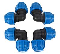Zerodis Connettore di Tubi per Acqua in Plastica PE 4pcs da 32 Mm Adattatore a Basso Contenuto di Flusso a Bassa Resistenza Ad Alta Pressione per i Tubi PPP PVC con 50 Anni di Durata di
