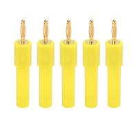 Zerodis Converti Banana Plug Maschio in Femmina 2 Mm a 4 Mm Adattatore di Socket 5pcs 5 Colori Materiale in Ottone PA 30V-60V 36a per Le Inverter Automobili (Yellow)
